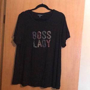Rebel short sleeved boss lady shirt